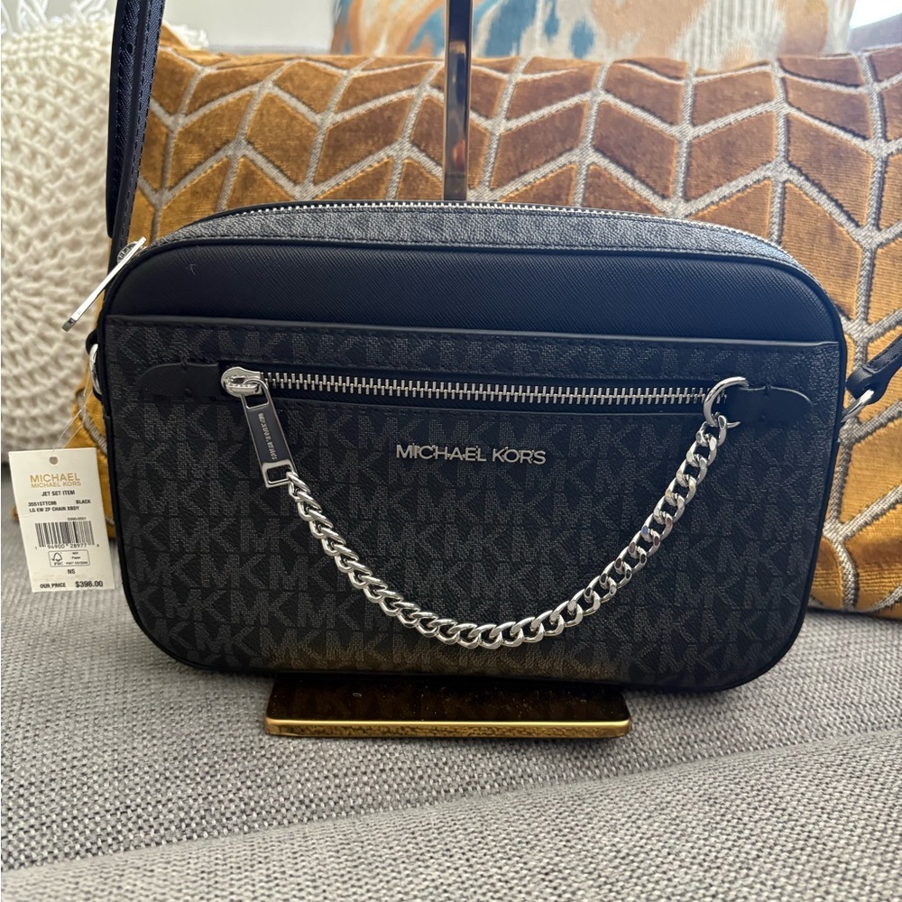 Michael Kors Black and Gray Belt Bag